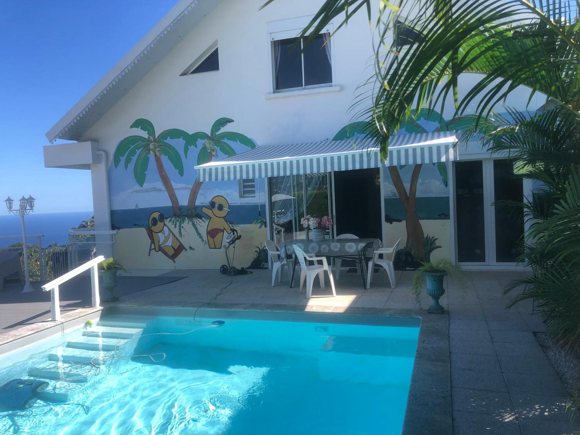 St Leu -Villa D'Artiste, Superbe Vue Mer, Piscine Chauffee Saint-Leu Exterior foto